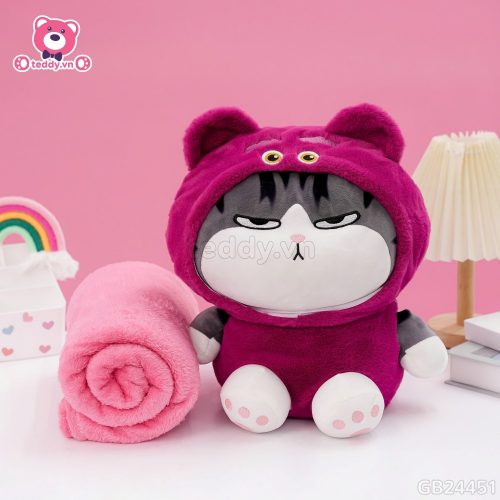 Gối Chăn Mền Mèo Hoàng Thượng Cosplay Lotso