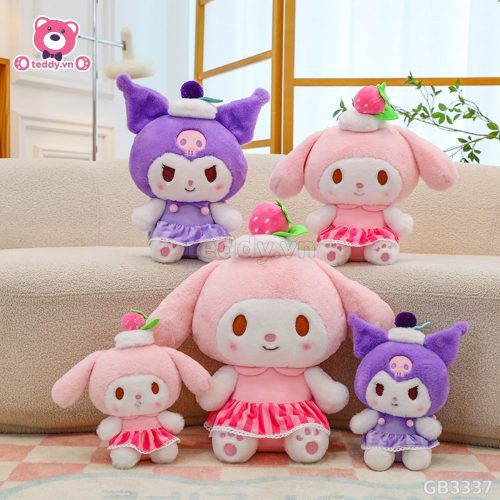 Gấu Bông Kuromi Đội Bánh Nho