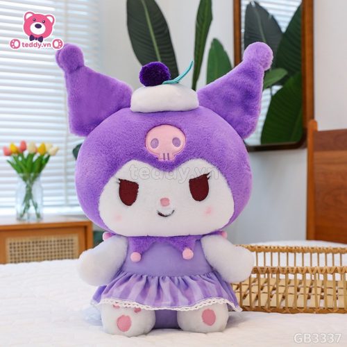 Gấu Bông Kuromi Đội Bánh Nho