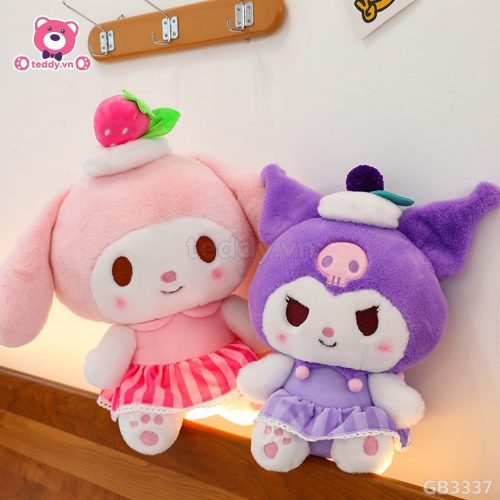 Gấu Bông Kuromi Đội Bánh Nho