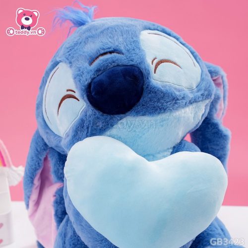 Gấu Bông Stitch Ôm Tim thiết kế tỉ mỉ, đẹp mắt