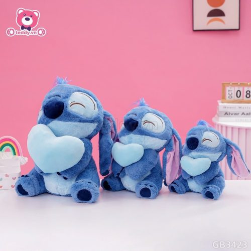 Gấu Bông Stitch Ôm Tim đa dạng kích thước