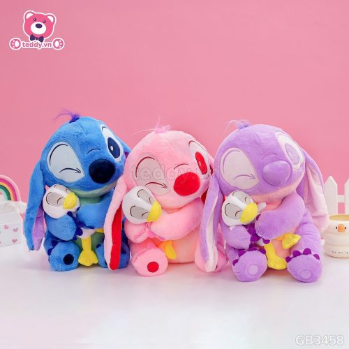 Gối Chăn Mền Stitch Ôm Vịt có 3 màu xinh xắn