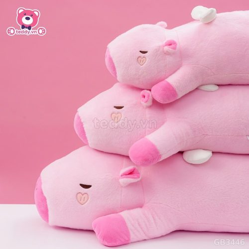 Gấu Bông Capybara Angel Nằm lông mềm mại, mịn màng