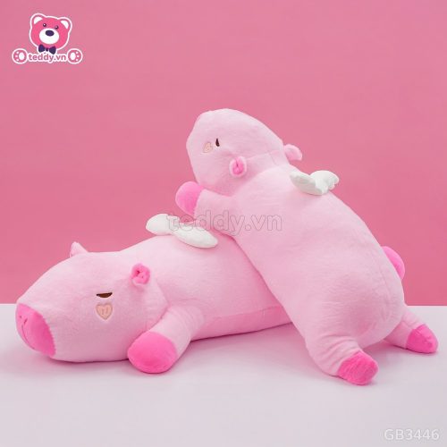 Gấu Bông Capybara Angel Nằm có thể dùng để tựa lưng thư giãn