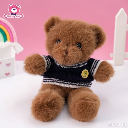 Gấu Bông Teddy Áo Len Tag Tròn