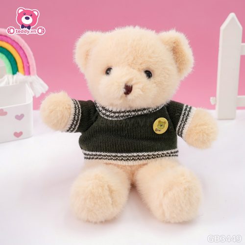 Gấu Bông Teddy Áo Len Tag Tròn