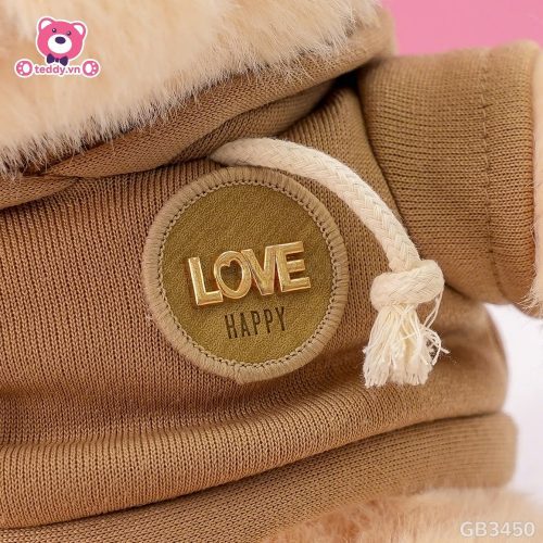 Gấu Bông Teddy Áo Nỉ Tag Love