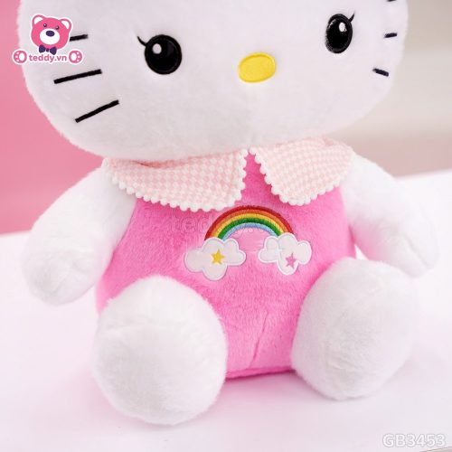 Gấu Bông Kitty Thêu Cầu Vồng – Mềm mịn