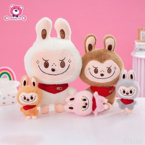 Gấu Bông Labubu Đeo Khăn Đỏ đã được bán tại Teddy.vn