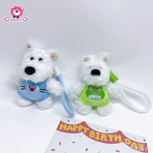 Móc Khóa Chó Puppy Mặc Yếm