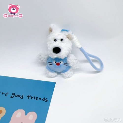 Móc Khóa Chó Puppy Mặc Yếm