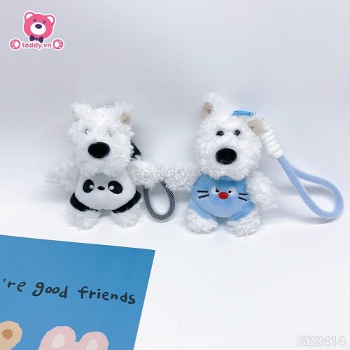 Móc Khóa Chó Puppy Mặc Yếm