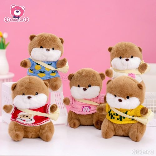 Gấu Bông Raisca Áo Len Đeo Túi đã được bán tại Teddy.vn