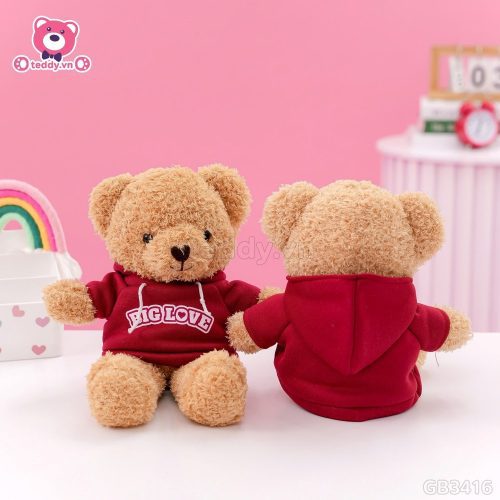 Gấu Bông Teddy Head Áo Big Love mềm mại, dễ thương