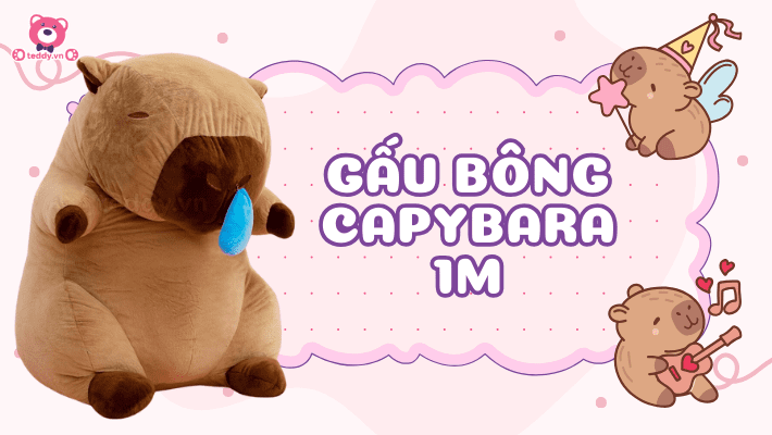 Gấu Bông Capybara 1m: Người Bạn Siêu To Khổng Lồ Mà Ai Cũng Muốn Ôm