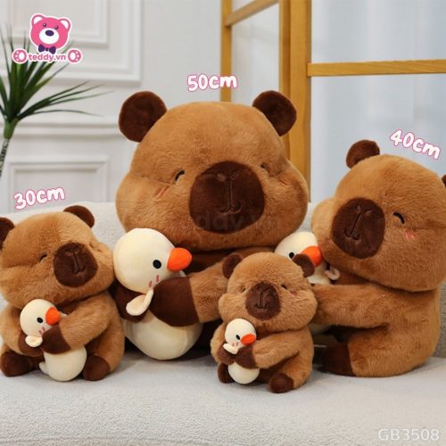 Gấu Bông Capybara Ôm Vịt đa dạng kích thước