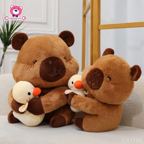 Gấu Bông Capybara Ôm Vịt đã được bán tại Teddy.vn