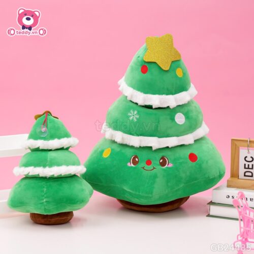 Gấu Bông Cây Thông Noel 3 Tầng chất liệu mềm mịn, đường may tinh tế