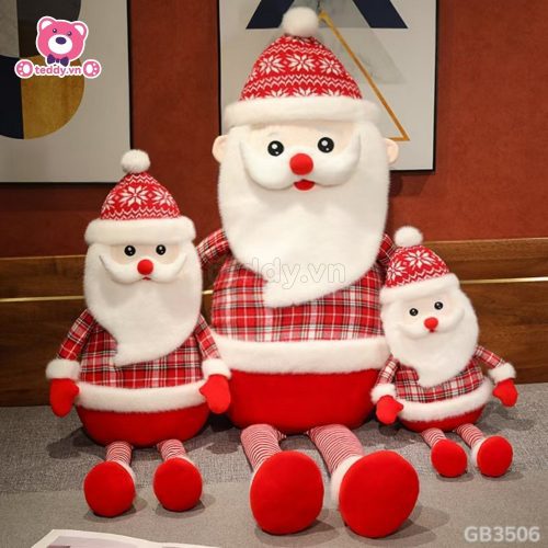 Gấu Bông Ông Già Noel Áo Kẻ đã được bán tại Teddy.vn