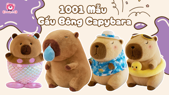 Mê Mẩn 1001 Mẫu Gấu Bông Capybara Độc Lạ