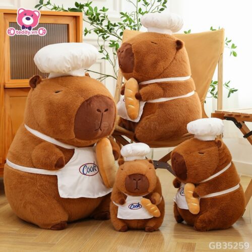 Gấu Bông Capybara Đầu Bếp