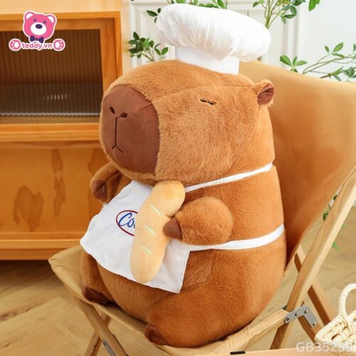 Gấu Bông Capybara Đầu Bếp (Big Size)