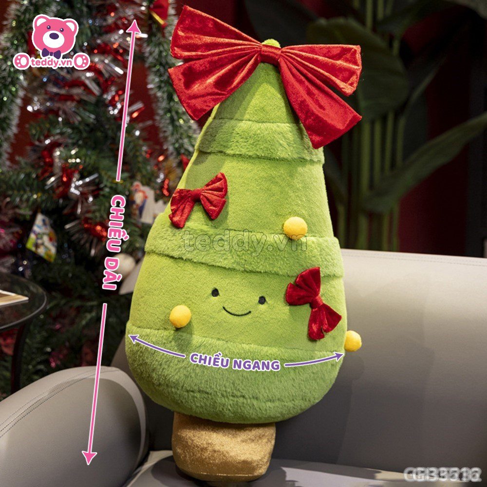 Gấu Bông Cây Thông Noel Nơ Đỏ
