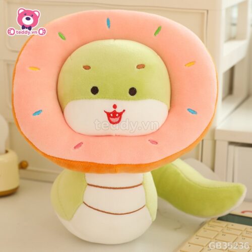 Gấu Bông Rắn Baby Đội Bánh Donut