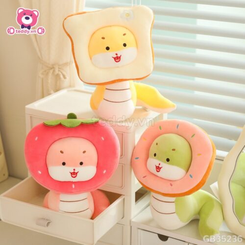 Gấu Bông Rắn Baby Đội Bánh Donut