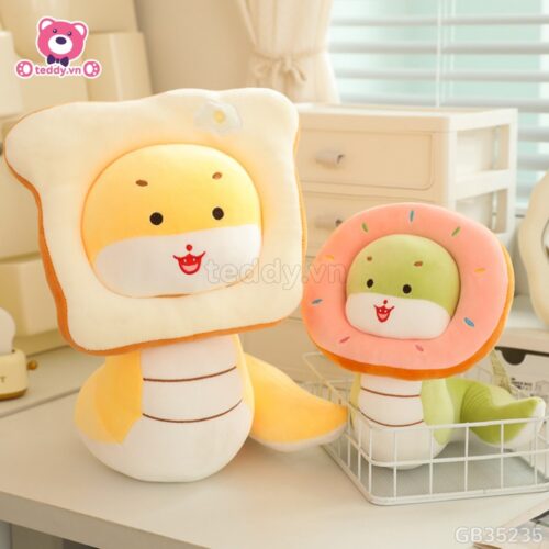 Gấu Bông Rắn Baby Đội Bánh Mì