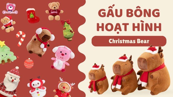 Gấu Bông Hoạt Hình Phiên Bản Giáng Sinh – Món Quà Độc Lạ Gen Z Không Thể Bỏ Qua