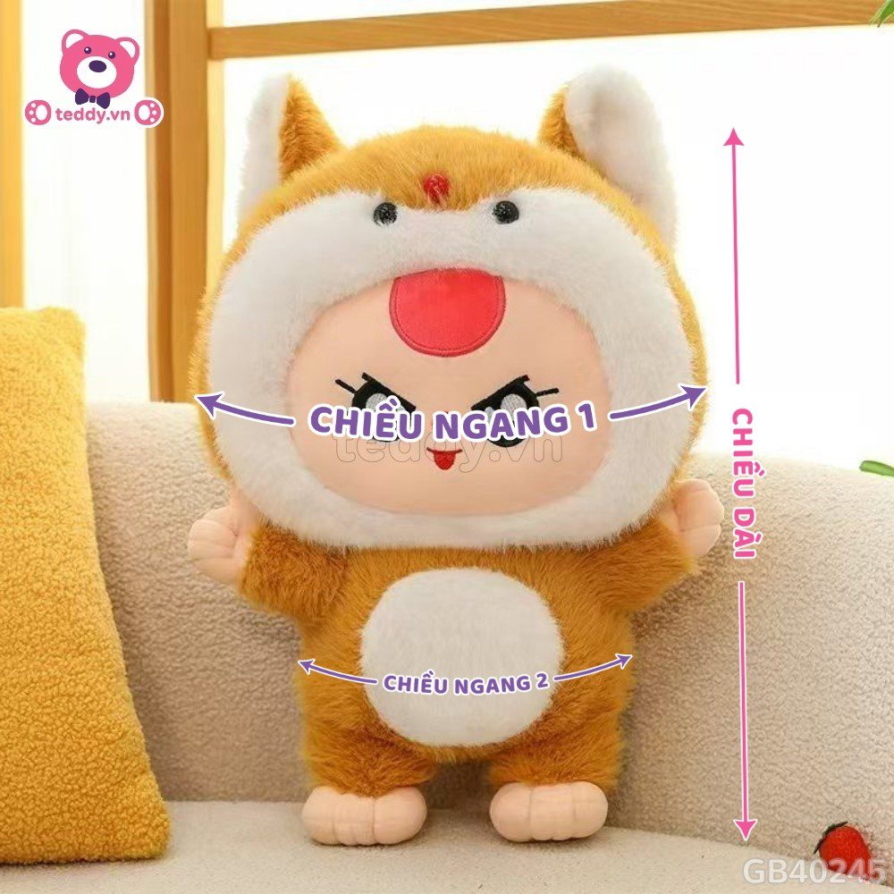 Gấu Bông Baby Three V3 Cáo Cam