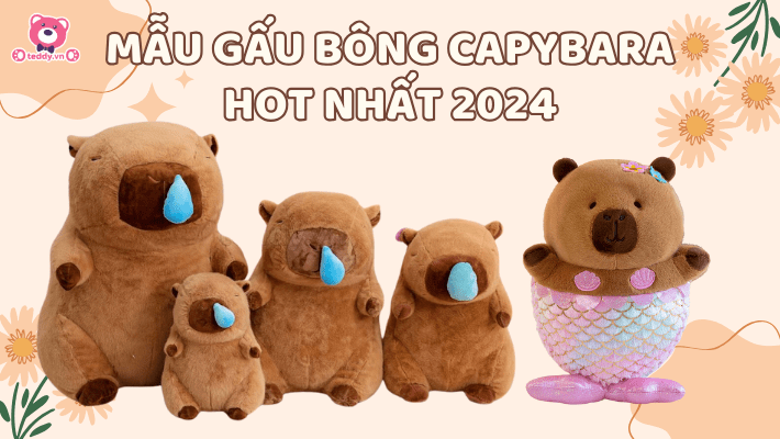 Điểm Danh Những Mẫu Gấu Bông Capybara Hot Nhất 2024