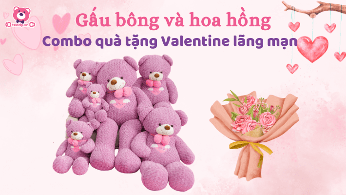 Gấu Bông và Hoa Hồng: Combo Quà Tặng Valentine "Cứu Cánh" Cho Mùa Lễ Tình Yêu