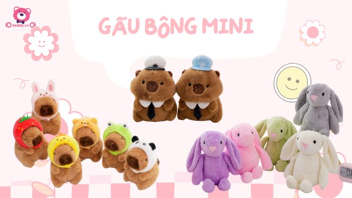 Gấu Bông Mini: Nhỏ Nhắn Và Tiện Lợi – Sự Lựa Chọn Hoàn Hảo Cho Mọi Dịp