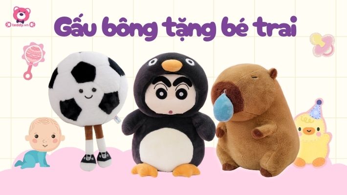 Lựa Chọn Gấu Bông Tặng Bé Trai Năng Động: Món Quà Vừa Chơi Vừa Học