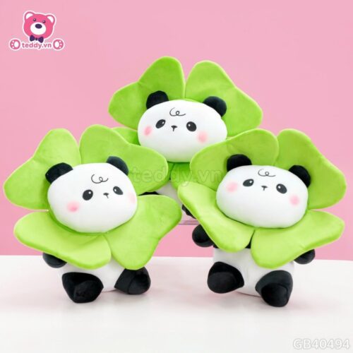 Gấu Trúc Bông Mặt Hoa - Xanh
