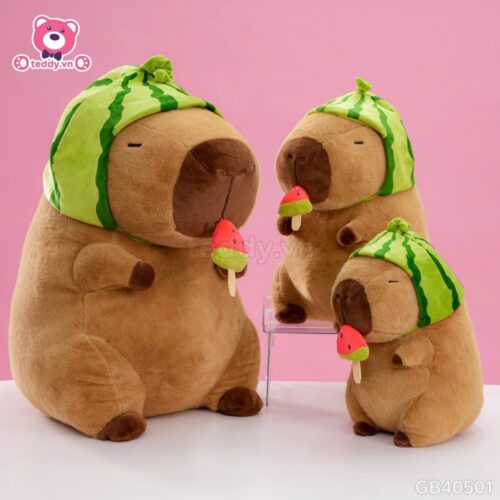 Gấu Bông Capybara Dưa Hấu