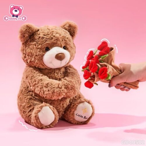 Gấu Bông Boo Đội Mũ Hoa