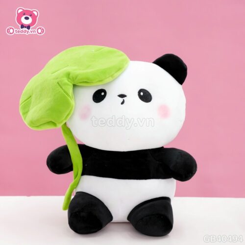 Gấu Trúc Bông Cầm Lá