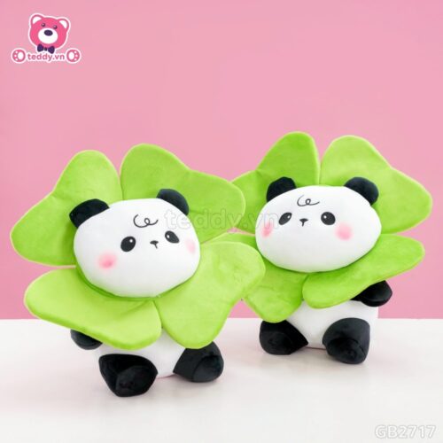 Gấu Trúc Bông Mặt Hoa - Xanh