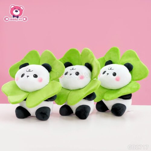 Gấu Trúc Bông Mặt Hoa - Xanh