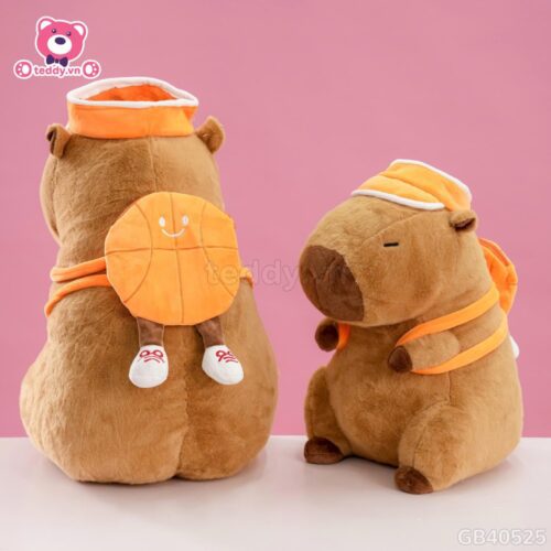 Gấu Bông Capybara Thể Thao - Đeo Bóng