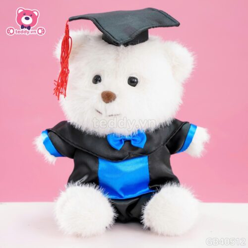 Gấu Trắng Mặc Bộ Tốt Nghiệp Lụa