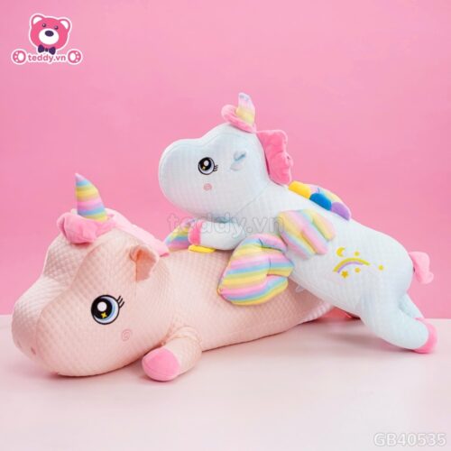 Gối Ôm Lạnh Unicorn Nằm Cánh Galaxy