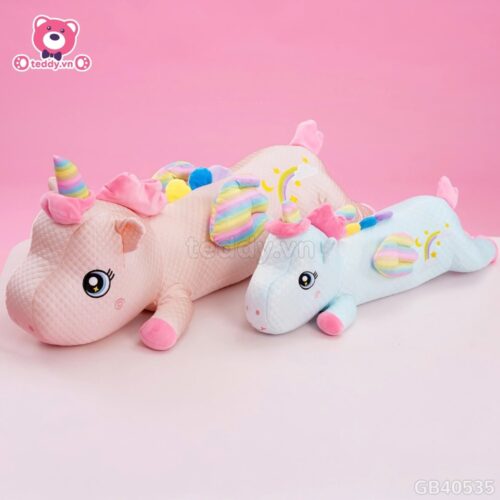Gối Ôm Lạnh Unicorn Nằm Cánh Galaxy