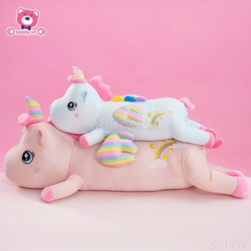Gối Ôm Lạnh Unicorn Nằm Cánh Galaxy