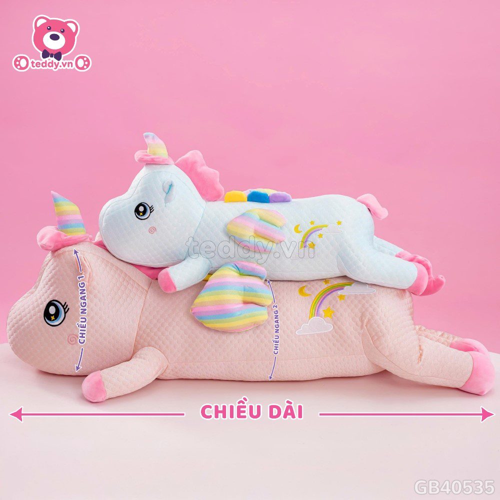 Gối Ôm Lạnh Unicorn Nằm Cánh Galaxy