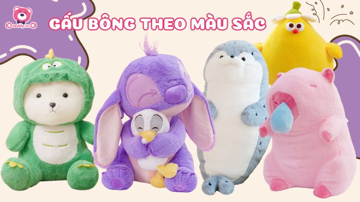 Gấu Bông Theo Màu Sắc: Quà Tặng Tinh Tế, Phù Hợp Cá Tính Người Nhận